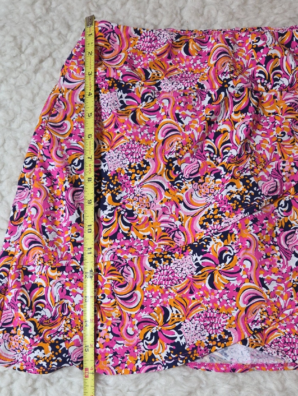 IBKUL Pink Orange Multi Print Long Sleeve Zip Top and skirt - Picture 13 of 16